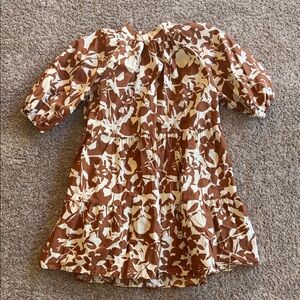 Eloquii brown and cream printed mini dress size 18/20